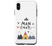 Carcasa para iPhone XS MAX Man Cave Mountain Arrow Theme para Hombres entusiastas