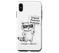 Carcasa para iPhone XS MAX Manifestante pacífico no remunerado Humor Mapache Divertido