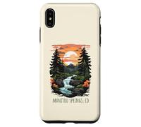 Carcasa para iPhone XS MAX Manitou Springs, Colorado, EE. UU., diseño panorámico Retro de montañas