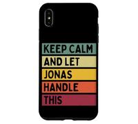Carcasa para iPhone XS MAX Mantén la Calma y Deja Que Jonas se encargue de Esta Divertida Cita Retro