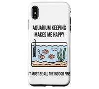 Carcasa para iPhone XS MAX Mantener El Acuario Me Hace Feliz Aletas De Interior Pesca