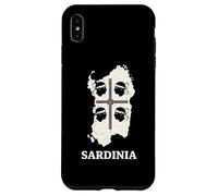 Carcasa para iPhone XS MAX Mapa de Cerdeña, Bandera de Cuatro moros, diseño del Orgullo sardo
