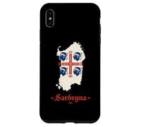 Carcasa para iPhone XS MAX Mapa de Cerdeña Cuatro Moros Cerdeña Italia Orgullo Diseño