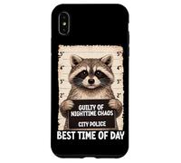 Carcasa para iPhone XS MAX Mapache Mugshot culpable de Caos Nocturno Mejor Hora del día