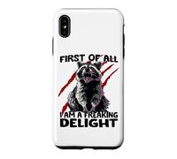 Carcasa para iPhone XS MAX Mapache Sarcasmo descarado Mapache Caos Basura Panda