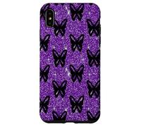 Carcasa para iPhone XS MAX Mariposas Negras Púrpura Mosca Insecto Animales