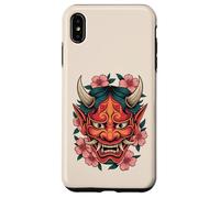 Carcasa para iPhone XS MAX Máscara Japonesa Demon Yokai Devil Cherry Blossom Hannya Oni