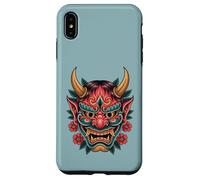 Carcasa para iPhone XS MAX Máscara Japonesa Demon Yokai Devil Cherry Blossom Hannya Oni