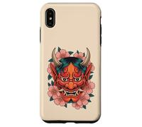 Carcasa para iPhone XS MAX Máscara Japonesa Demon Yokai Devil Cherry Blossom Hannya Oni