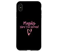 Carcasa para iPhone XS MAX Masks Slow The Spread Cute Pink Heart Face Mask For Girls