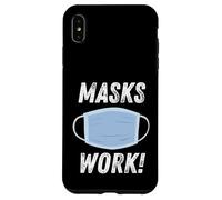 Carcasa para iPhone XS MAX Masks Work Wear a Face Mask & Social Distance & Hygiene