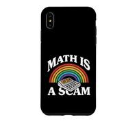 Carcasa para iPhone XS MAX Math Is A Scam Retro Rainbow Exploding Calculator Sarcasm