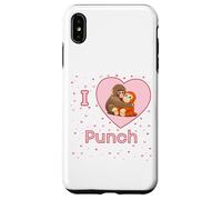Carcasa para iPhone XS MAX Me Encanta Punch The Baby Monkey Hearts
