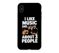 Carcasa para iPhone XS MAX Me Gusta la música y sobre 3 Personas Letras de Canciones Fan