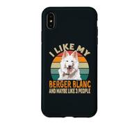 Carcasa para iPhone XS MAX Me Gusta mi Perro Berger Blanc Suisse y Tal Vez como 3 Personas