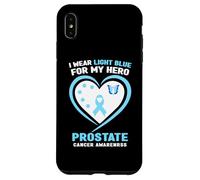 Carcasa para iPhone XS MAX Me Pongo Azul Claro para la Conciencia del cáncer de próstata de mi héroe