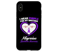 Carcasa para iPhone XS MAX Me Pongo púrpura para la Conciencia del Dolor de Cabeza por migraña de mi Hermano