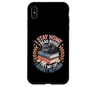 Carcasa para iPhone XS MAX Me quedo en casa Leo Libros Acaricio a mi Gato No me arrepiento de Nada
