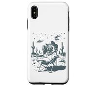 Carcasa para iPhone XS MAX Meme Divertido de Perro Pug Cowboy UFO Western
