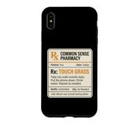 Carcasa para iPhone XS MAX Meme Divertido de Touch Grass Prescription RX Go Outside Care