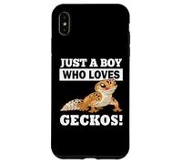 Carcasa para iPhone XS MAX Mens Reptile Boy Who Loves Leopard Geckos Lover