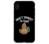 Carcasa para iPhone XS MAX Mens Womens Kids Girls Kawaii Lover Don't Worry Be Capy