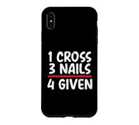 Carcasa para iPhone XS MAX Mensaje bíblico Cristiano 1 Cruz 3 Clavos 4 Dado Cristiano