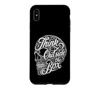 Carcasa para iPhone XS MAX Mentalidad Creativa Piensa Fuera De La Caja Calavera Tipografía