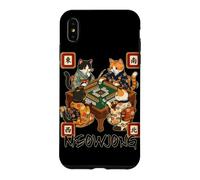 Carcasa para iPhone XS MAX Meowjong Cat Playing Mahjong Game Juego Chino Tradicional