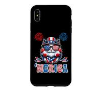 Carcasa para iPhone XS MAX Merica USA American Flag Patriotic Happy 4th of July Cat
