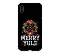Carcasa para iPhone XS MAX Merry Yule - Winter Solstice - Holly Pentagram - Gift