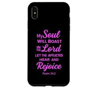 Carcasa para iPhone XS MAX Mi Alma se jactará en el Señor Salmo 34:2 Escritura Bíblica
