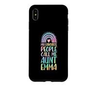 Carcasa para iPhone XS MAX Mi Gente Favorita me Llama tía Emma Nombre Tía