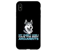 Carcasa para iPhone XS MAX Mi Husky y yo Tenemos los Mejores argumentos dueño de Perro