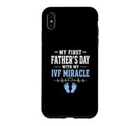 Carcasa para iPhone XS MAX Mi Primer día del Padre con mi Milagro de FIV