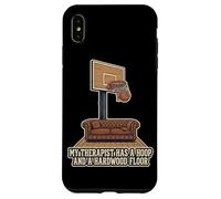 Carcasa para iPhone XS MAX Mi Terapeuta Tiene un aro y un Piso de Madera de Baloncesto