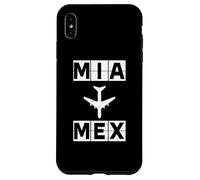 Carcasa para iPhone XS MAX MIA a Mex Ruta de avión Miami Ciudad de México