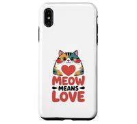 Carcasa para iPhone XS MAX Miau Significa Amor Gato ilustración