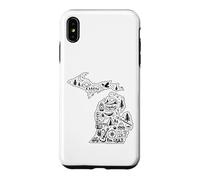 Carcasa para iPhone XS MAX Michigan Camping Adventure UP & Lower Peninsula Outdoor