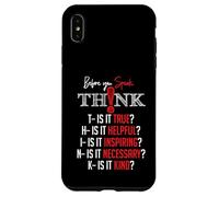 Carcasa para iPhone XS MAX Mindful Speech Acronym True Helpful Inspiring Kind Graphic