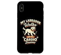 Carcasa para iPhone XS MAX Mis Paseos de Labrador Son mis sesiones de Cardio, Divertido Labrador