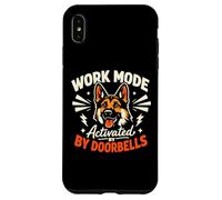 Carcasa para iPhone XS MAX Modo de Trabajo Activado por timbres, Pastor alemán Divertido