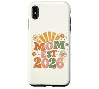 Carcasa para iPhone XS MAX Mom EST 2026 Groovy Retro Daisy Flower New Mom Mother's Day