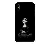 Carcasa para iPhone XS MAX Mona Lisa DJ Auriculares Tocadiscos música Mezclador Arte Parodia