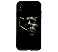 Carcasa para iPhone XS MAX Moody Fumador Hombre Cara Cigarrillo Retrato Vibe