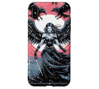 Carcasa para iPhone XS MAX Morrigan Diosa de la Guerra y el Destino con Cuervos y alas