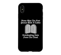 Carcasa para iPhone XS MAX Moses Was The First Person with A Tablet Download from Cloud