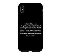 Carcasa para iPhone XS MAX Motivational Christian Bible Verse Philippians 3 13-14 Faith