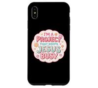 Carcasa para iPhone XS MAX Mujer Soy un Proyecto Que Mantiene a Jesús Ocupado Divertido Cristiano