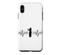 Carcasa para iPhone XS MAX Músico con Flauta travesera ECG Notas Musicales flautista travesera